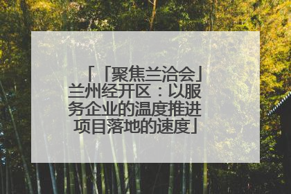 「聚焦兰洽会」兰州经开区：以服务企业的温度推进项目落地的速度